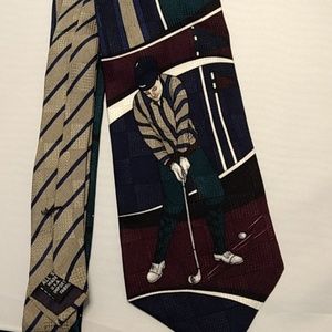 Vintage men's golf tie by Hunt club